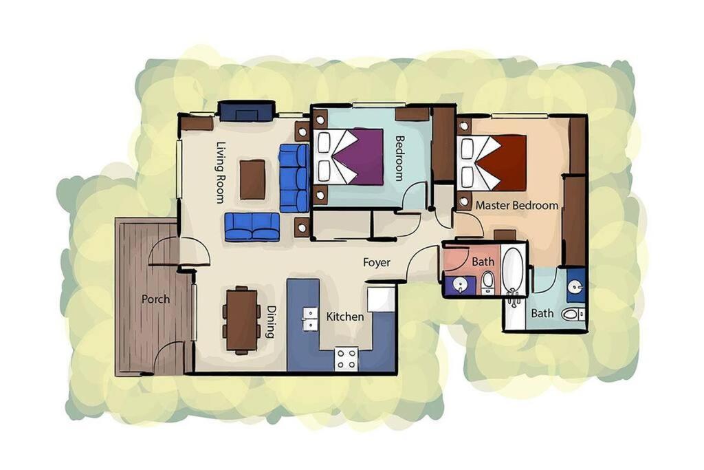 Walk To Downtown * 6 Guests * Pets * A/C! * No Stairs! Apartment เลเวนเวิร์ท ภายนอก รูปภาพ